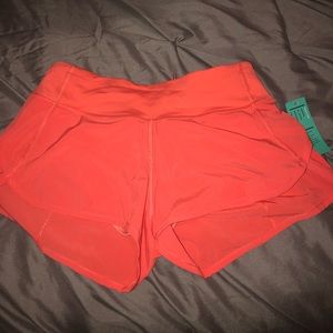 Lululemon Orange Athletic Shorts